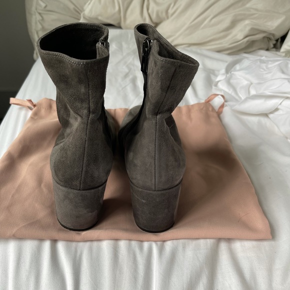 VINCE dark grey suede booties - Picture 3 of 6
